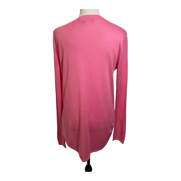 Lauren Ralph Lauren black label womens Small V-neck silk cotton blend sweater - Picture 7 of 13